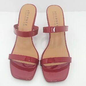 Journee Collection, Size 11, Glossy Red Sandals